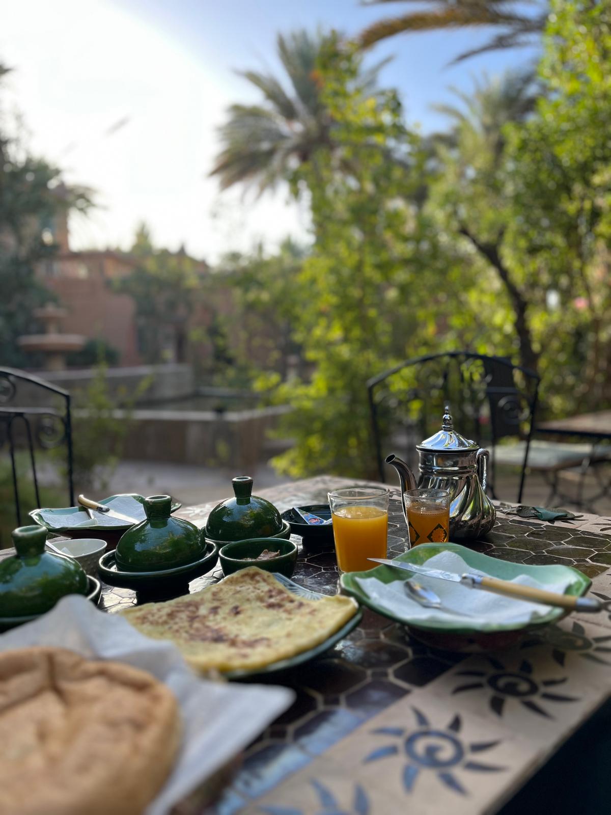 Villa des Orangers outdoor dining, Morocco
